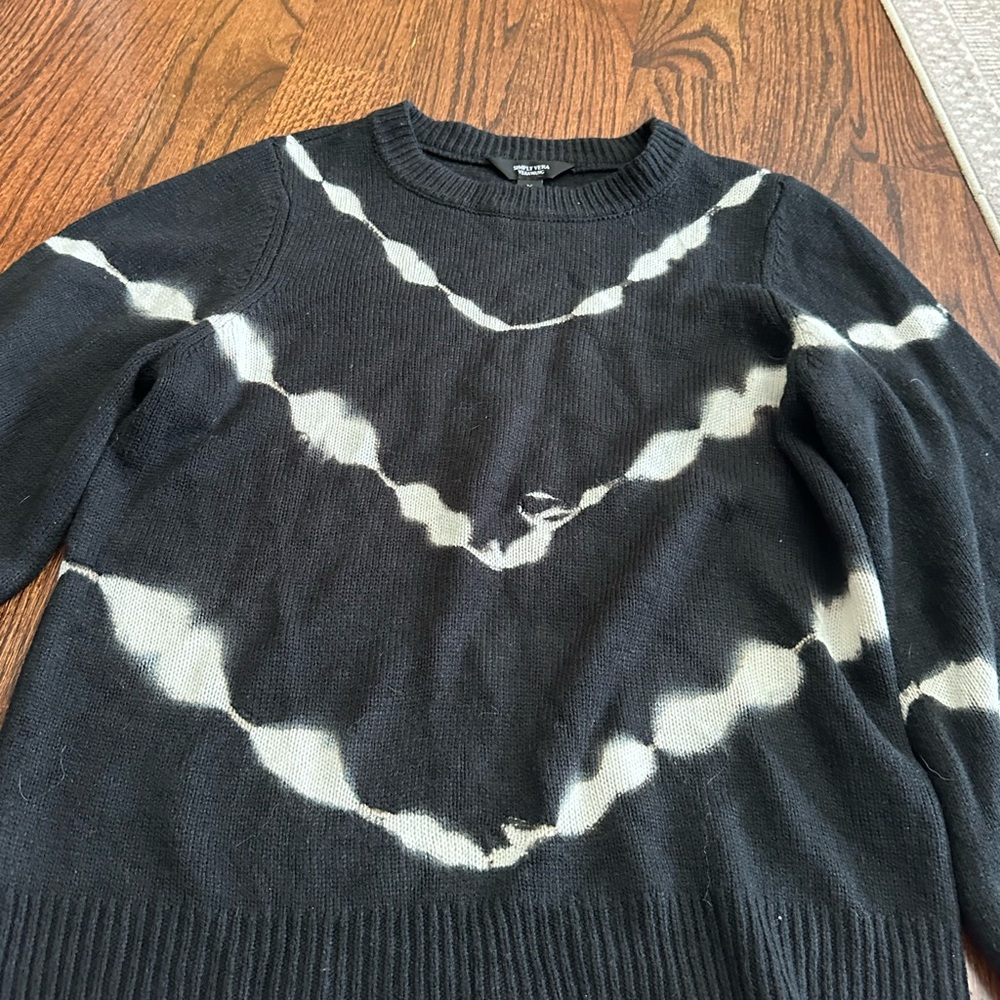 Black and White Tie-Dye Sweater